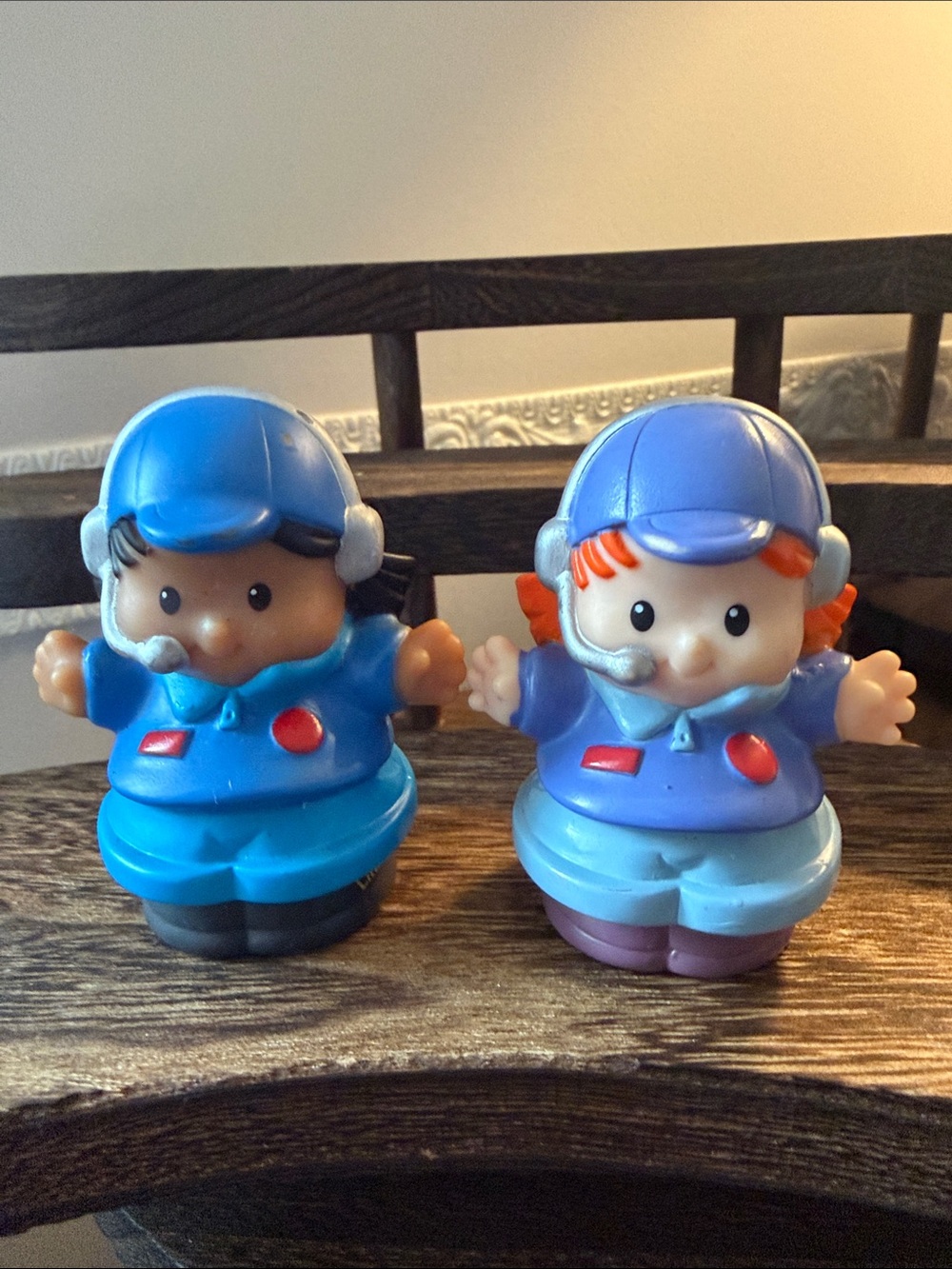 Fisher Price Little People VTG Set Fast Food Workers Rare Pair